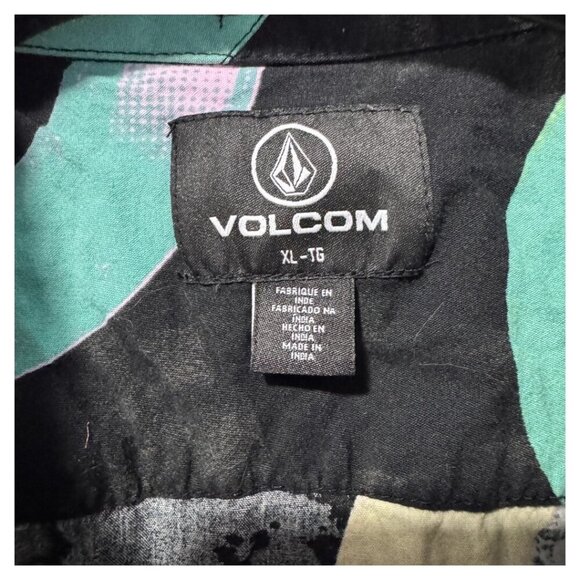 VOLCOM V‎ ENTERTAINMENT Men's Woven Shirt size XL graphic cotton/viscose - Picture 3 of 4
